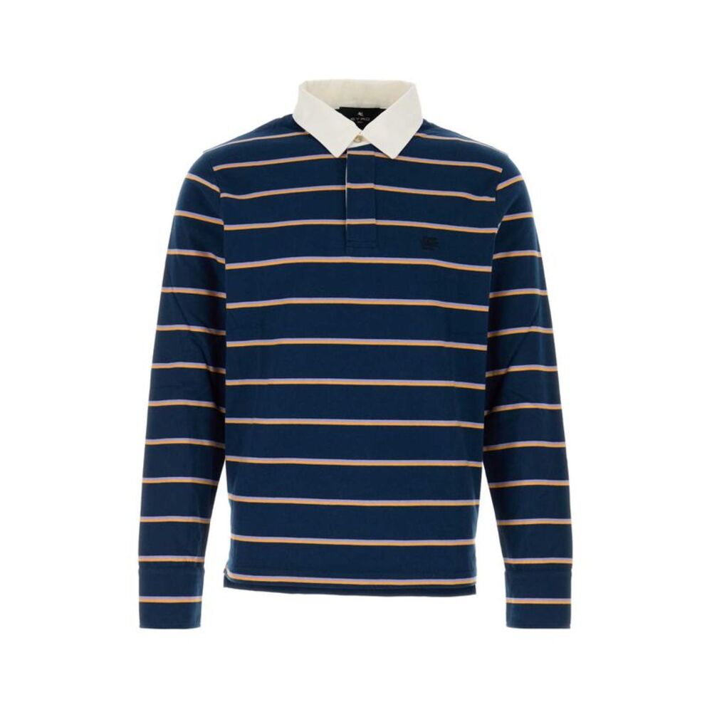Etro Men Embroidered Cotton Polo Shirt